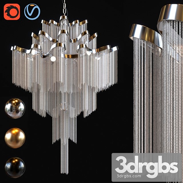 Terzani stream chandelier 3dsmax Download - thumbnail 1