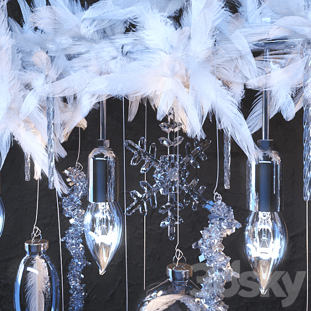 The chandelier in the Christmas decoration 3DSMax File - thumbnail 3