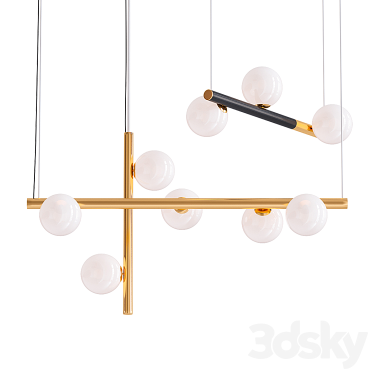 The diana chandelier system 3DS Max Model - thumbnail 1