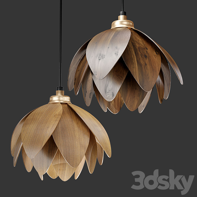 The Lotus bud pendant light 3DS Max Model - thumbnail 1