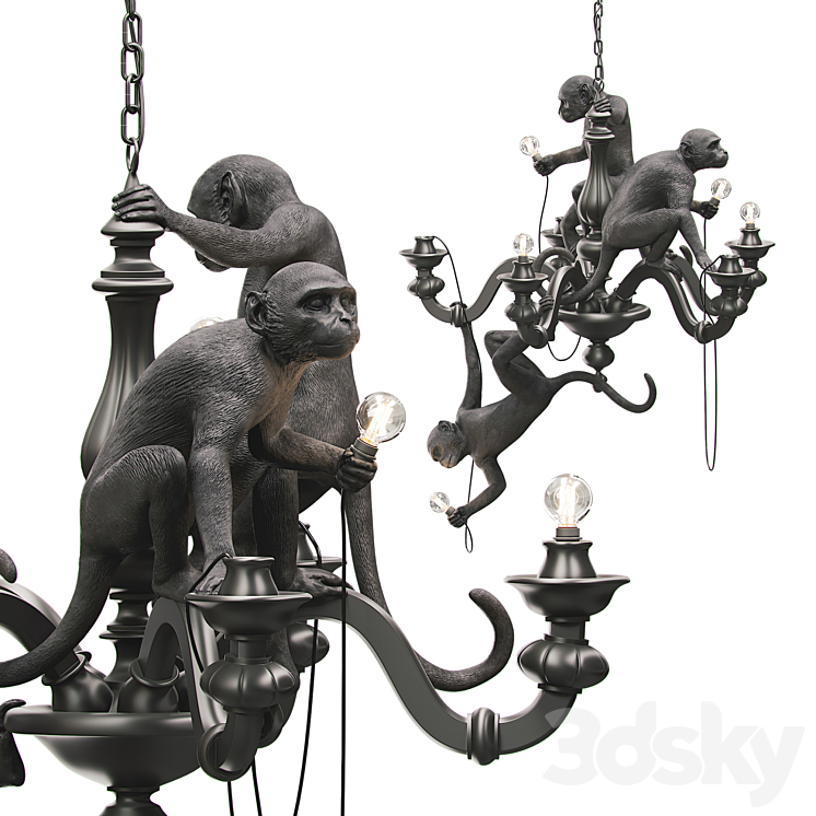 The monkey chandelier 3DS Max Model - thumbnail 1