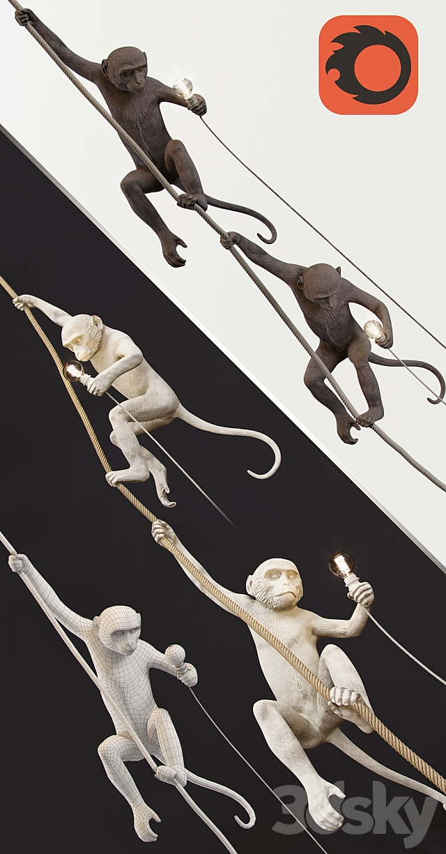 The Monkey Lamp Ceiling Version by Seletti 3DSMax File - thumbnail 2