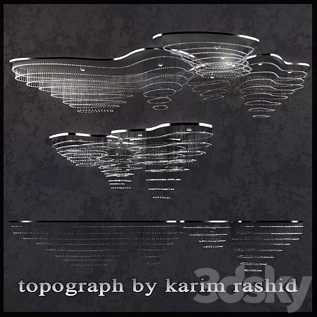 The topograph chandelier by Karim Rashid 3DSMax File - thumbnail 1