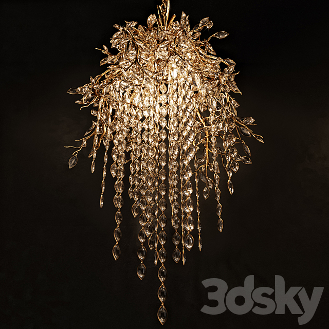 Thomas Pheasant Willow Chandelier 3DS Max Model - thumbnail 2