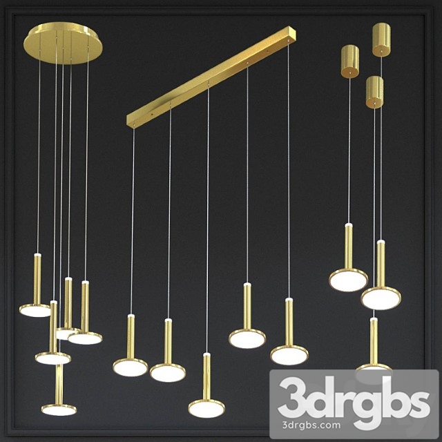 Three chandeliers palencia 3dsmax Download - thumbnail 1