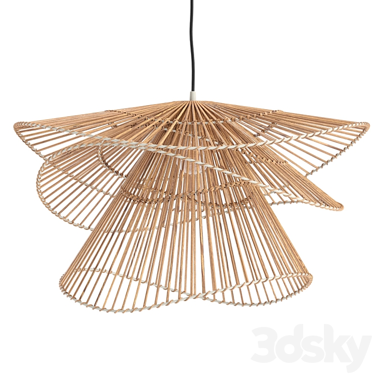 Three Tiers Bamboo Pendant Lights 3DS Max Model - thumbnail 1