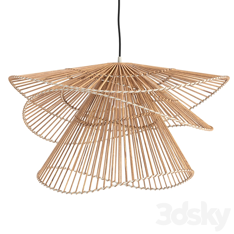 Three Tiers Bamboo Pendant Lights 3DS Max - thumbnail 1