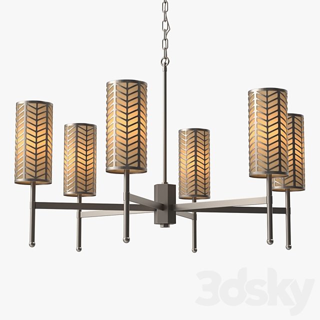 Tigermoth lighting-Stem chandelier with lattice 3DS Max Model - thumbnail 2