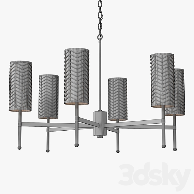 Tigermoth lighting-Stem chandelier with lattice 3DS Max Model - thumbnail 3