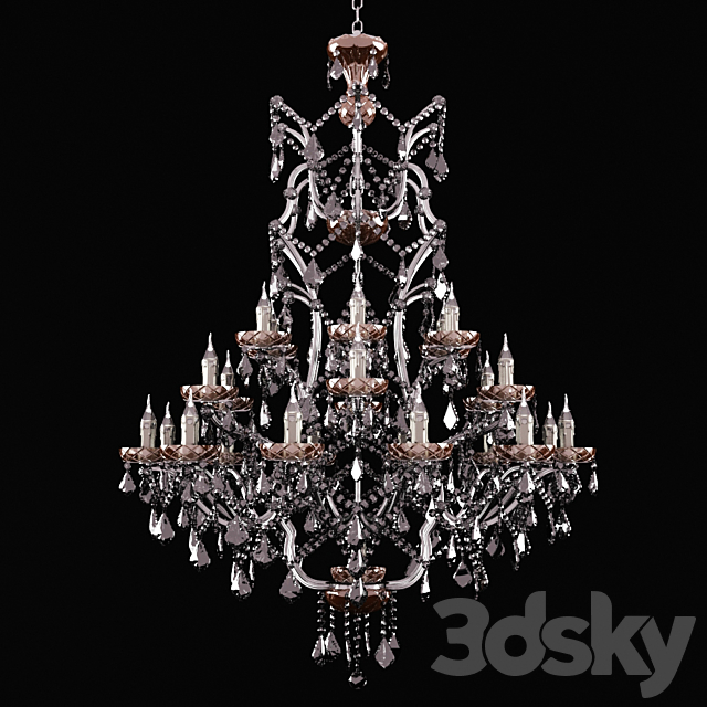 Timothy Oulton Crystal Chandelier Large 3DSMax File - thumbnail 1