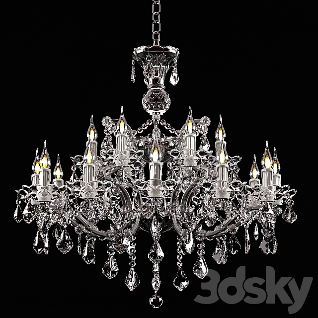 Timothy Oulton Crystal Chandelier Medium 3DSMax File - thumbnail 1