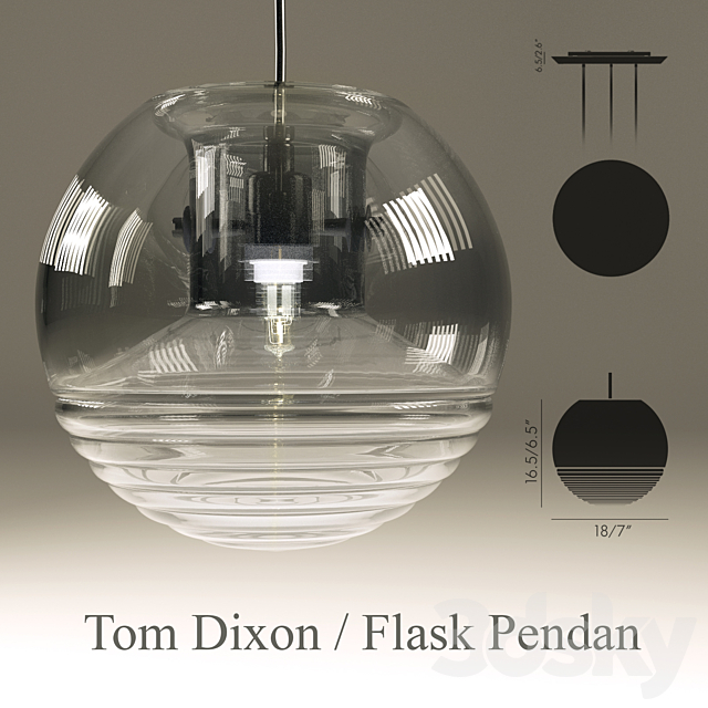 Tom Dixon _ Flask Pendan 3DS Max Model - thumbnail 2