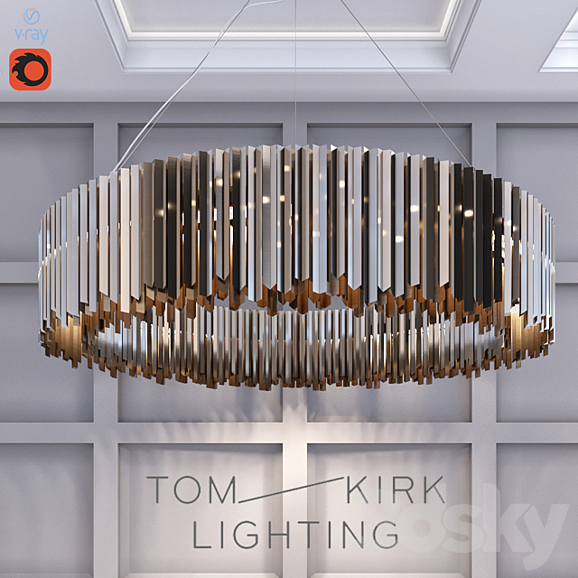 Tom Kirk Llighting Facet Chandelier 3DSMax File - thumbnail 1