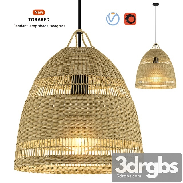 Torared pendant lamp shade for ikea - thumbnail 1