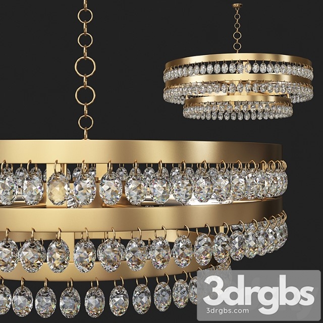 Tori tiered crystal chandelier 3dsmax Download - thumbnail 1