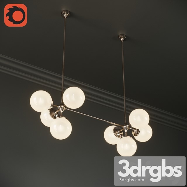 Tribcea Loft Chandelier Cluster Duo 3dsmax Download - thumbnail 1