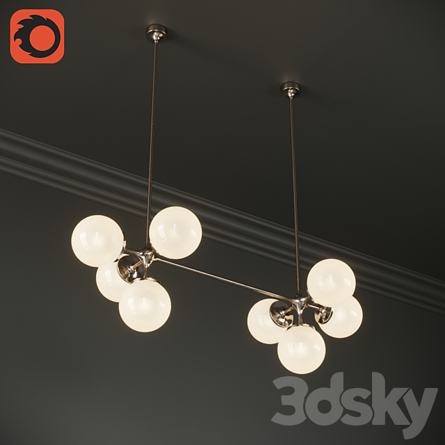 Tribcea Loft Chandelier Cluster Duo 3DSMax File - thumbnail 1