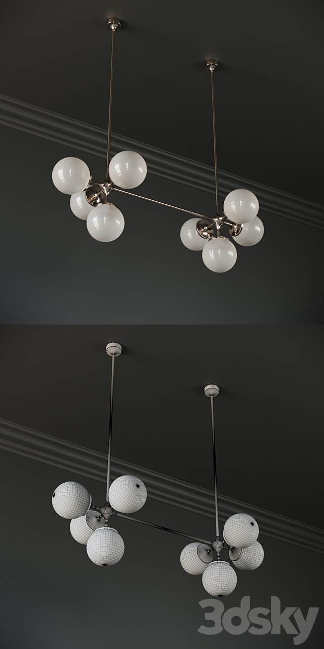 Tribcea Loft Chandelier Cluster Duo 3DSMax File - thumbnail 3