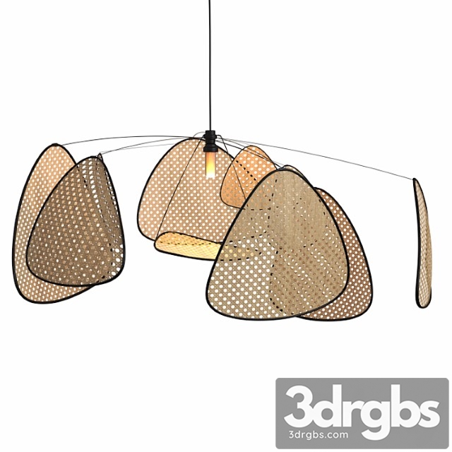 Trouva Rattan Hanging Lamp 3dsmax Download - thumbnail 1