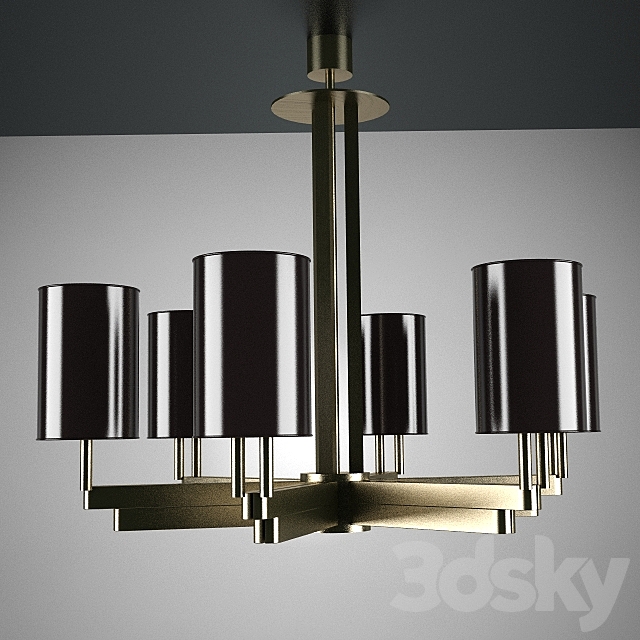 Two Classic Ceiling Lamp 3DS Max Model - thumbnail 2