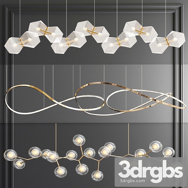 Unique linear chandelier – 3 type - thumbnail 1