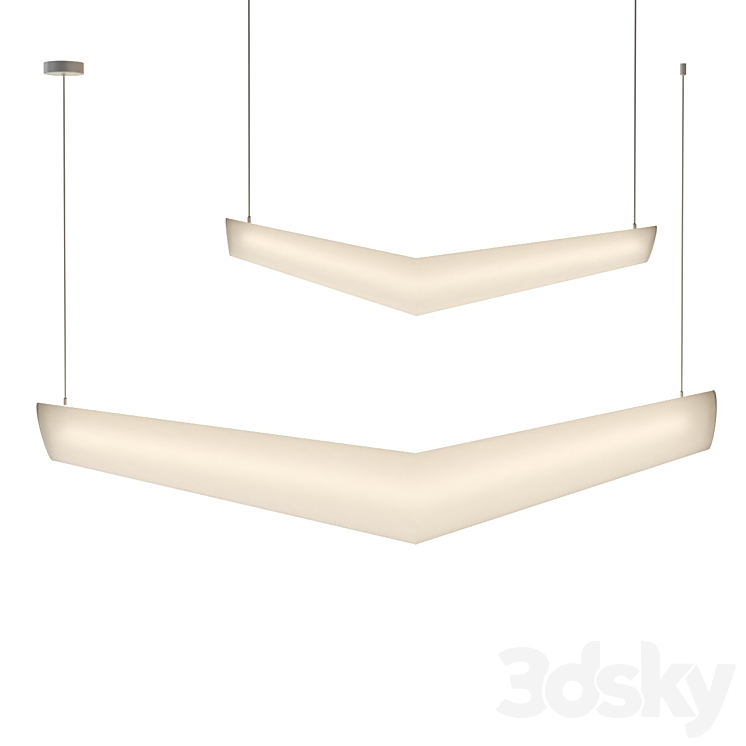 V-shape pendant lamp 3DS Max Model - thumbnail 1