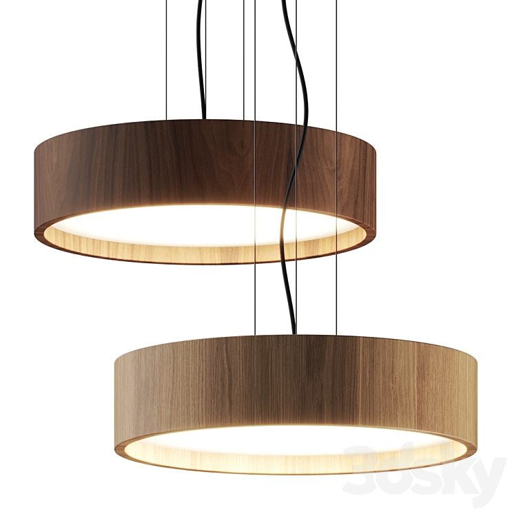 Valaisin Gronlund Oak & Walnut Pendant Lamp 3DS Max Model - thumbnail 1