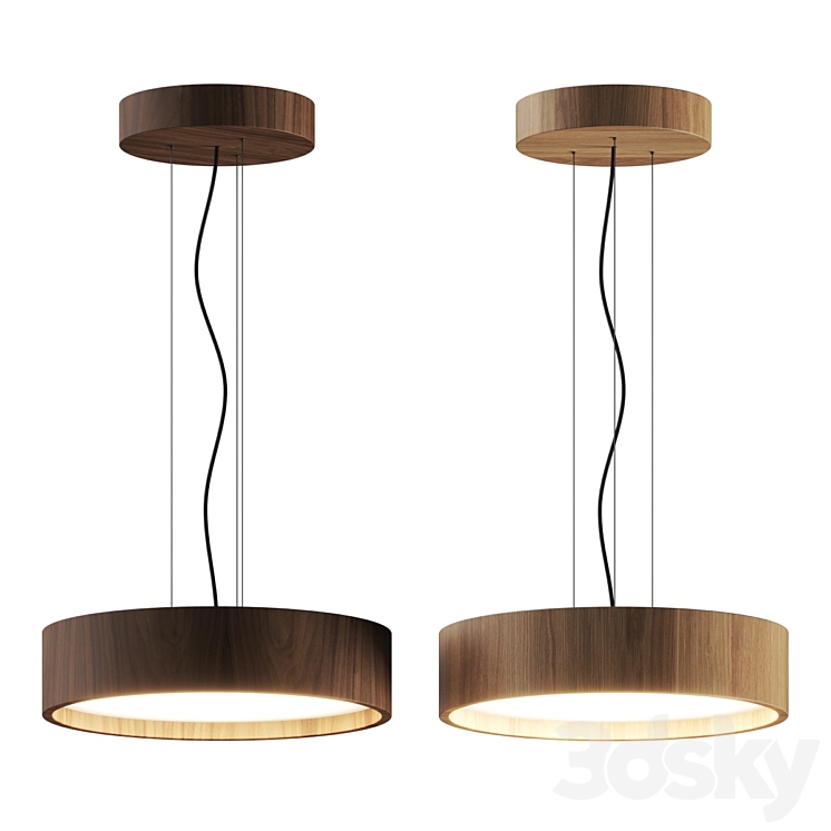 Valaisin Gronlund Oak & Walnut Pendant Lamp 3DS Max Model - thumbnail 2