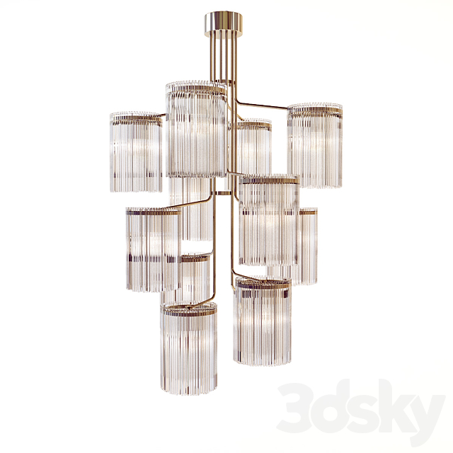 Van den Akker – Large twelve light hanging 3DS Max Model - thumbnail 2