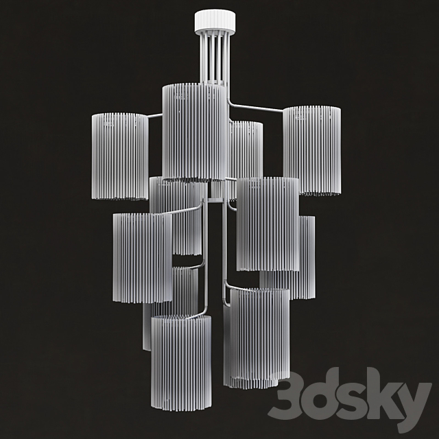 Van den Akker – Large twelve light hanging 3DS Max Model - thumbnail 3