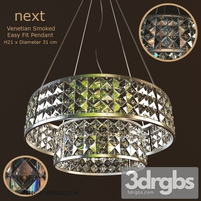 Venetian 5 Light Chandelier 3dsmax Download - thumbnail 1