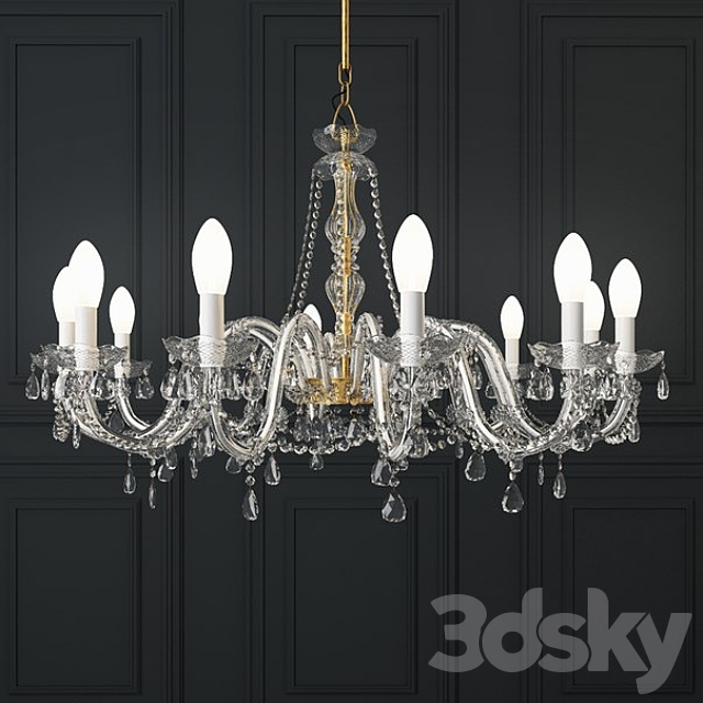 Venetian chandelier Drylight S 12 from the studio “Studio Stile Masiero” 3DSMax File - thumbnail 1