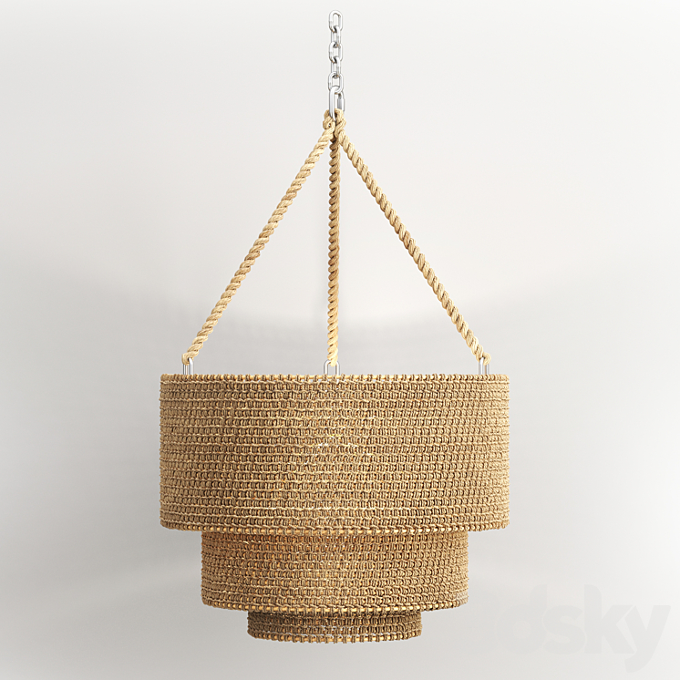 Veranda Woven Pendant Light 3DS Max Model - thumbnail 1