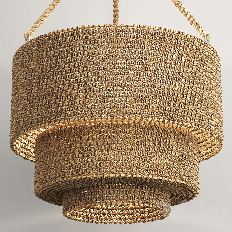 Veranda Woven Pendant Light 3DS Max Model - thumbnail 2