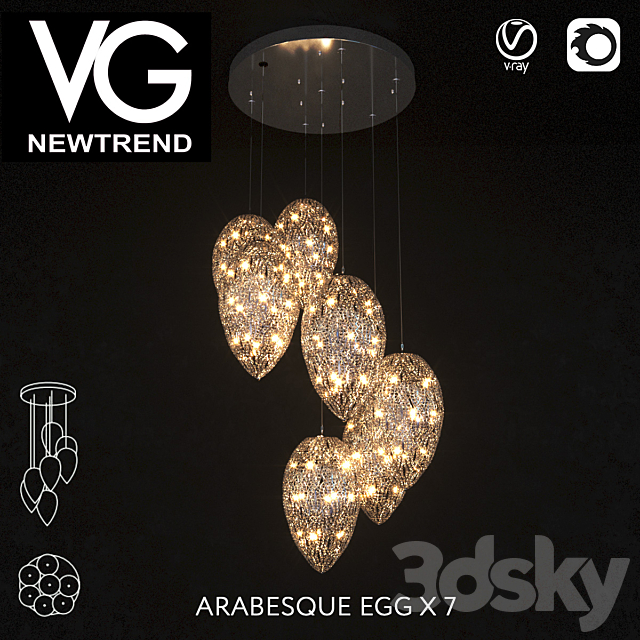 VG NEWTREND ARABESQUE EGG X 7 3DSMax File - thumbnail 1