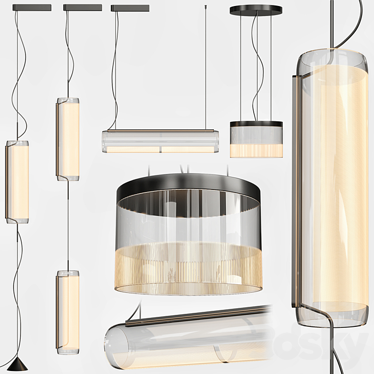 VIBIA Guise pendant light 3DS Max Model - thumbnail 1