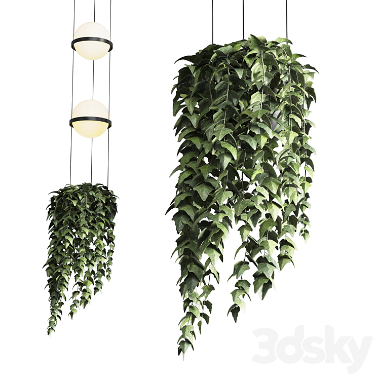 Vibia palma pendent lamp – pot light pendant – plant light hanging 04 Corona 3DS Max Model - thumbnail 2