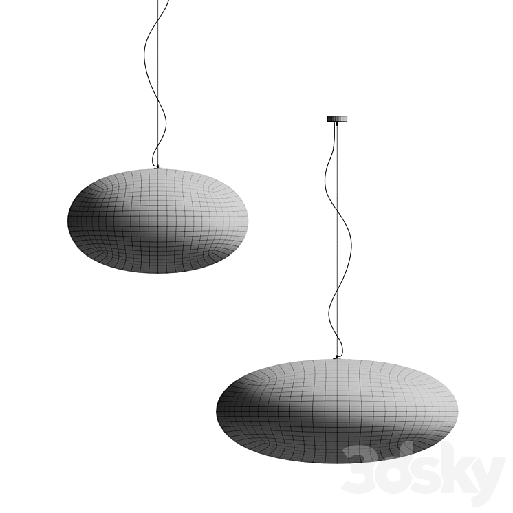 Vibia VOL Blown glass pendant lamp 3DS Max Model - thumbnail 2