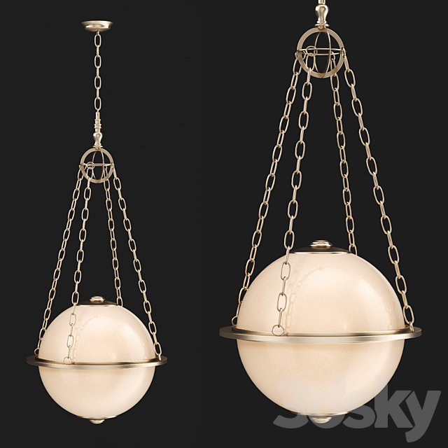 Visual comfort _ Modern globe pendant 3ds Max - thumbnail 1