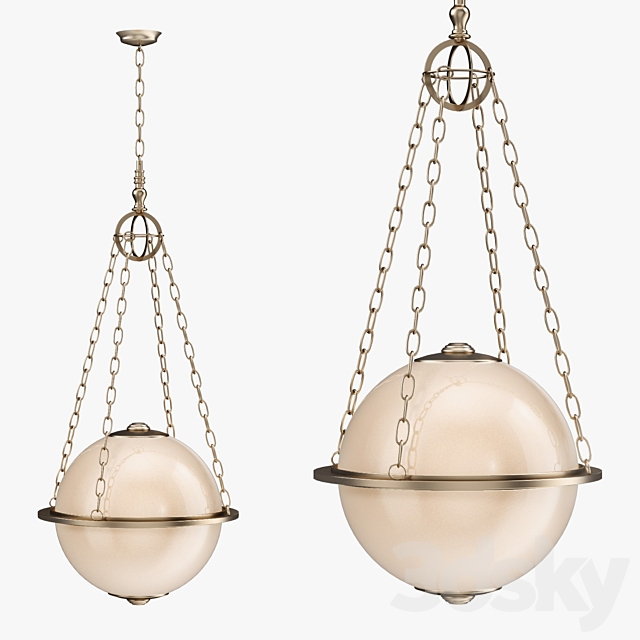 Visual comfort _ Modern globe pendant 3ds Max - thumbnail 2