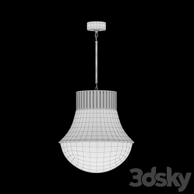 Visual Comfort KW5223 Kelly Wearstler 1 Light Mini Pendant 3DS Max Model - thumbnail 2