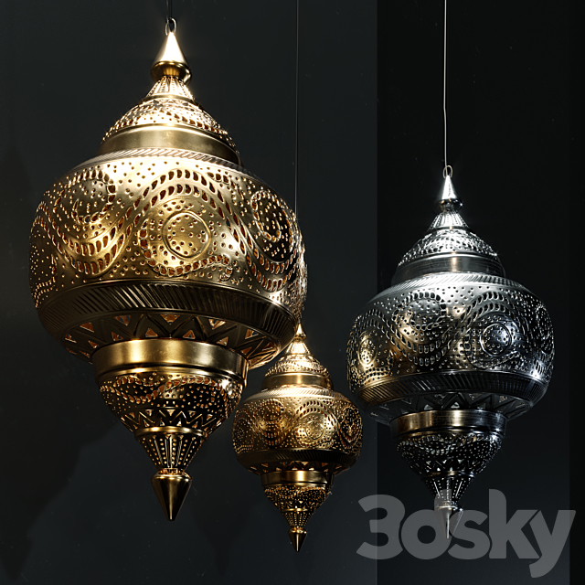 VivaTerra Moroccan Hanging Lamp 3DS Max Model - thumbnail 2