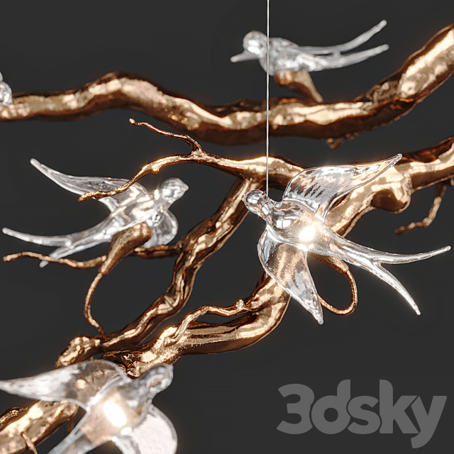 Voa Large Chandelier Serip 3ds Max - thumbnail 2