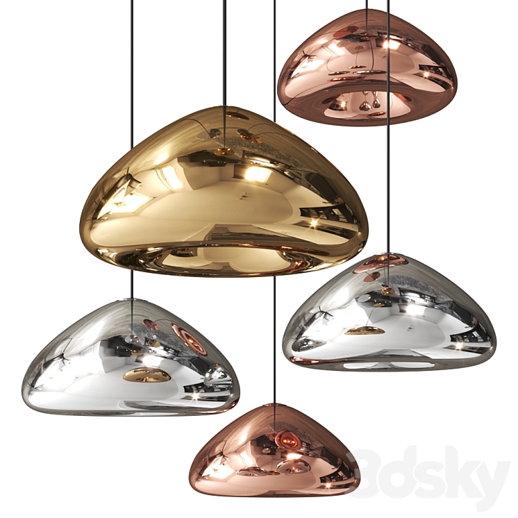 Void Pendant Copper by Tom Dixon Light 3DS Max Model - thumbnail 1