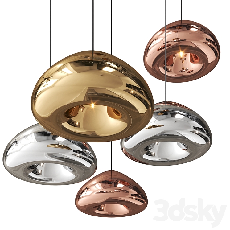 Void Pendant Copper by Tom Dixon Light 3DS Max Model - thumbnail 2