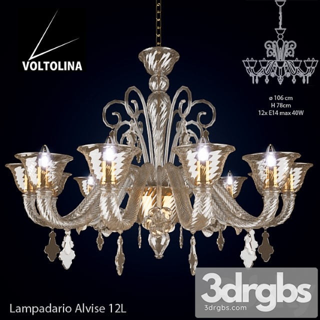 Voltolina Lampadario Alvise 12l 3dsmax Download - thumbnail 1