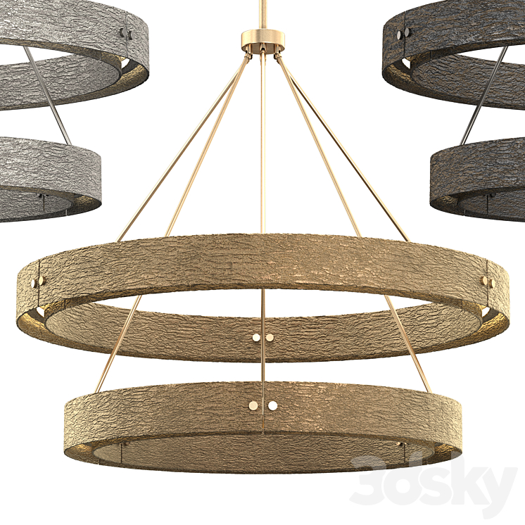 VOUVRAY TWO-TIER ROUND CHANDELIER 60 3DS Max Model - thumbnail 1