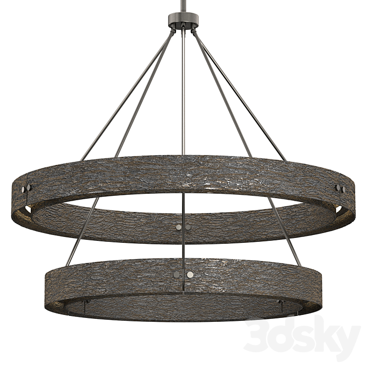 VOUVRAY TWO-TIER ROUND CHANDELIER 60 3DS Max Model - thumbnail 2