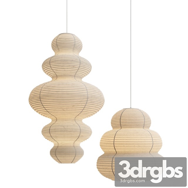 Wabi Sabi Paper Ceiling Lights 3dsmax Download - thumbnail 1