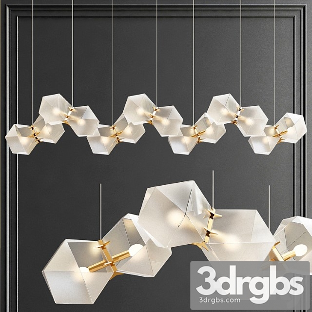 Welles long chandelier - thumbnail 1